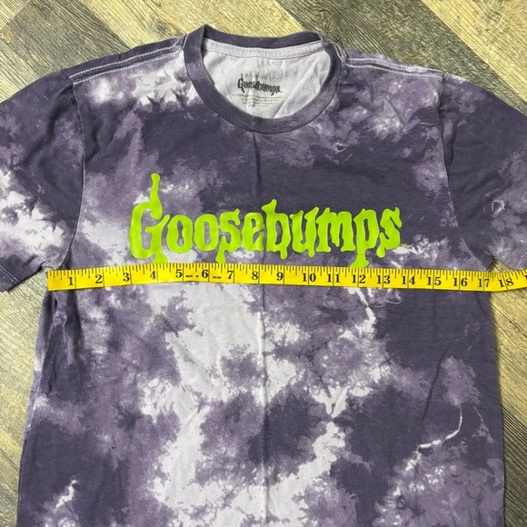 Mens Goosebumps Purple Tie Dye Logo Graphic T-Shirt Size Small short sleeve - Picture 3 of 7